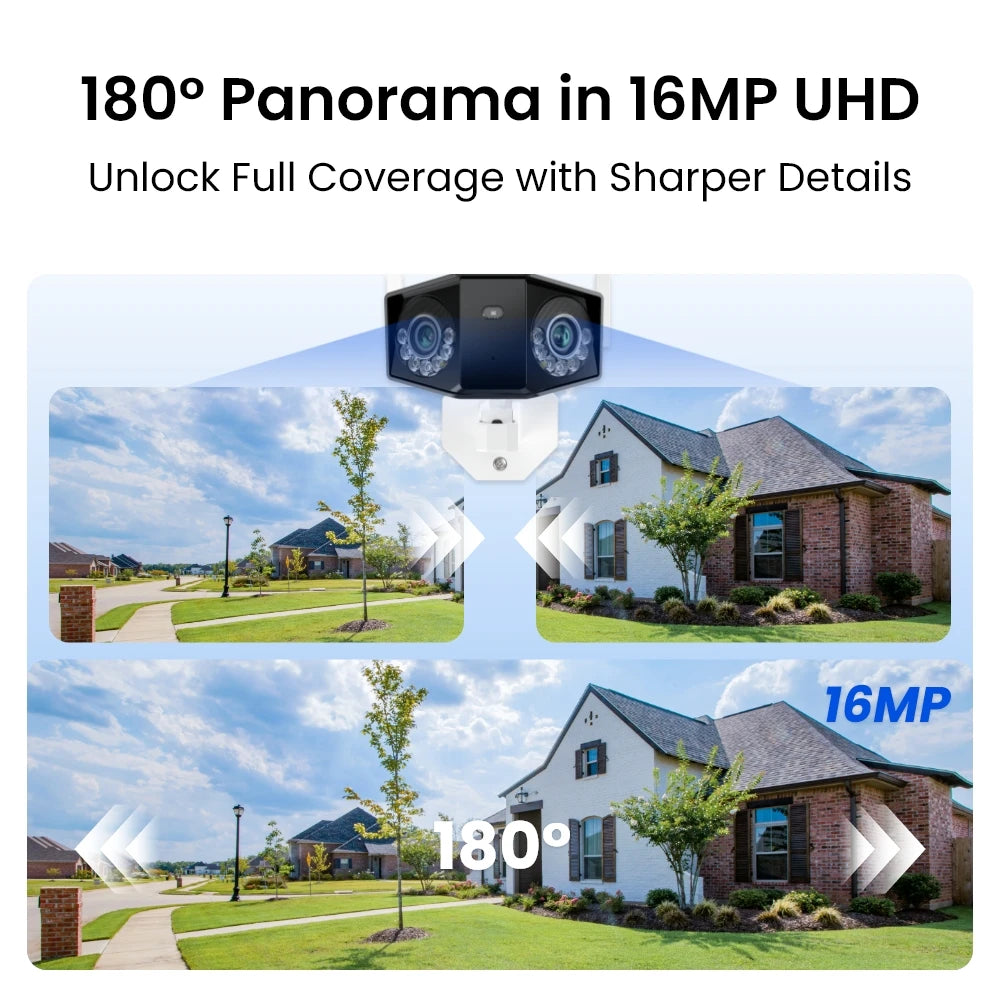 Reolink Duo Series WiFi 8K 16MP Dual Lens Outdoor Security Camera CCTV IP Camera Smart Detection Home Video Security Protection