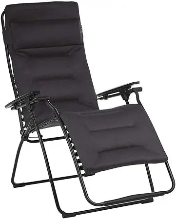 Futura Air Comfort Zero Gravity Chair XL Series Outdoor Lounge Relaxation with Headrest, Cushion, Footrest and Foot Glides, Tau