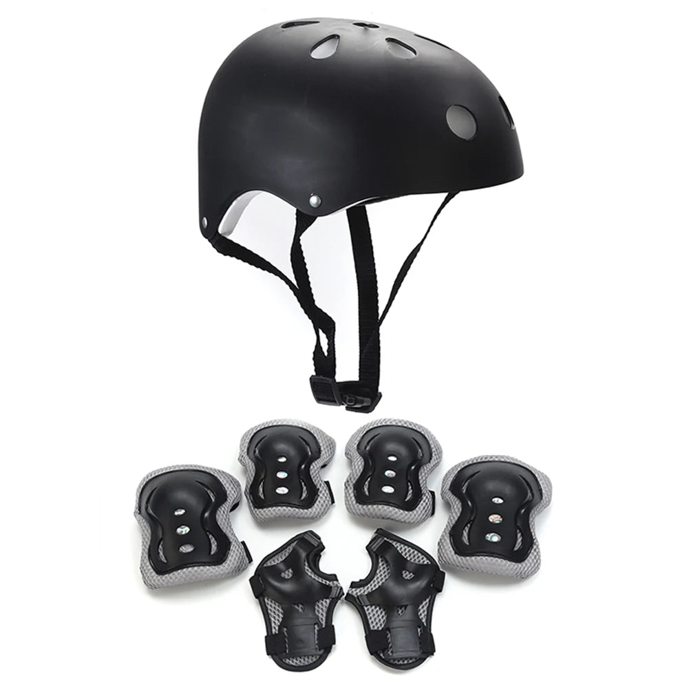 Kids Bike Helmet Knee Elbow Wrist Pads Toddler Helmet with Protective Gear Set for Bicycle Cycling Skateboard Scooter Skating