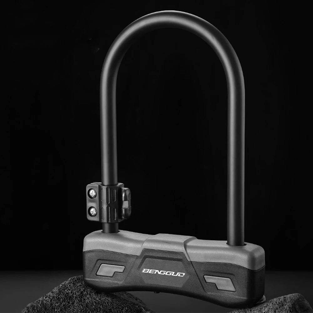 Bicycle U Lock with Mounting Bracket Bicycle U-shaped Lock with 2 Keys Bicycle U-Lock for Road Mountain Electric Bike