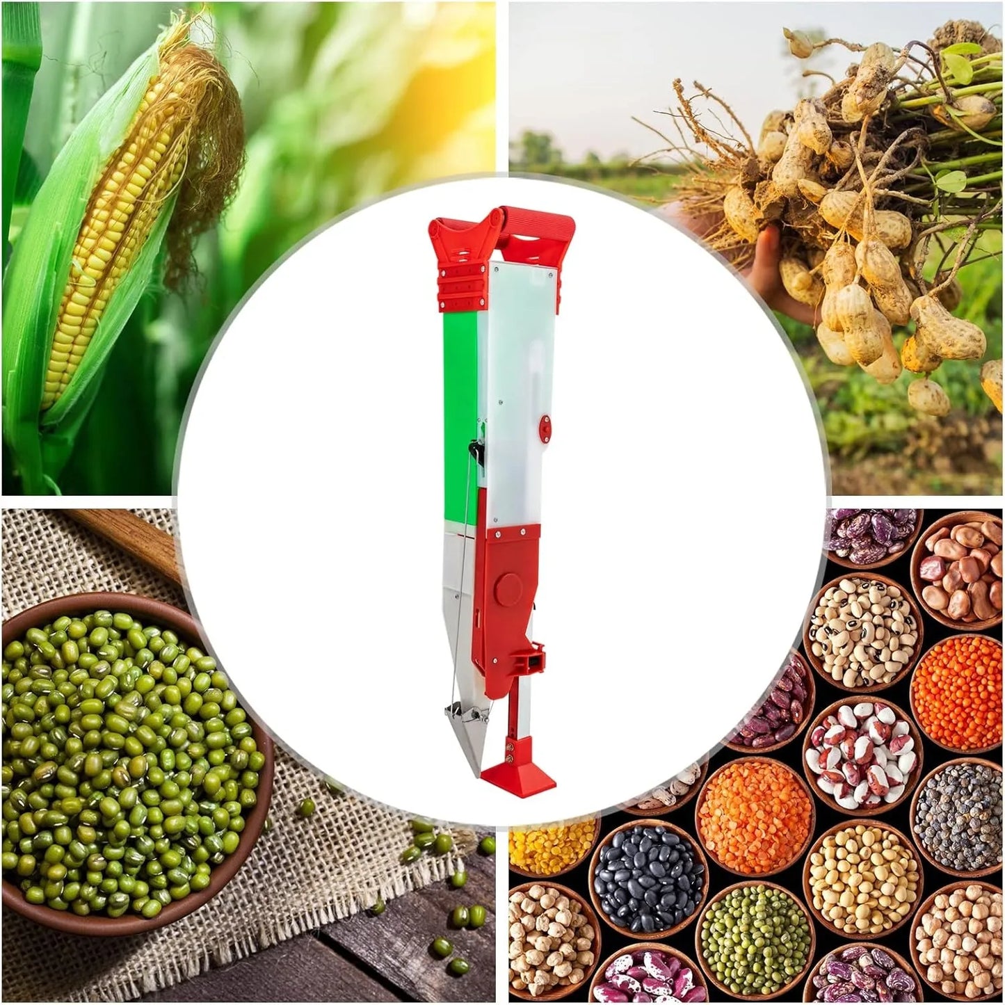 Bymaocar Handheld Adjustable Seeder for Home Gardens