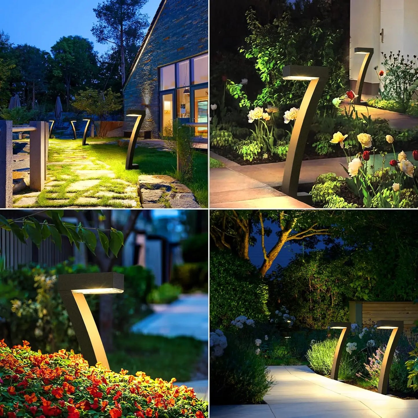 KPSTEK Solar Pathway Lights Outdoor Garden 12 Hour Auto On