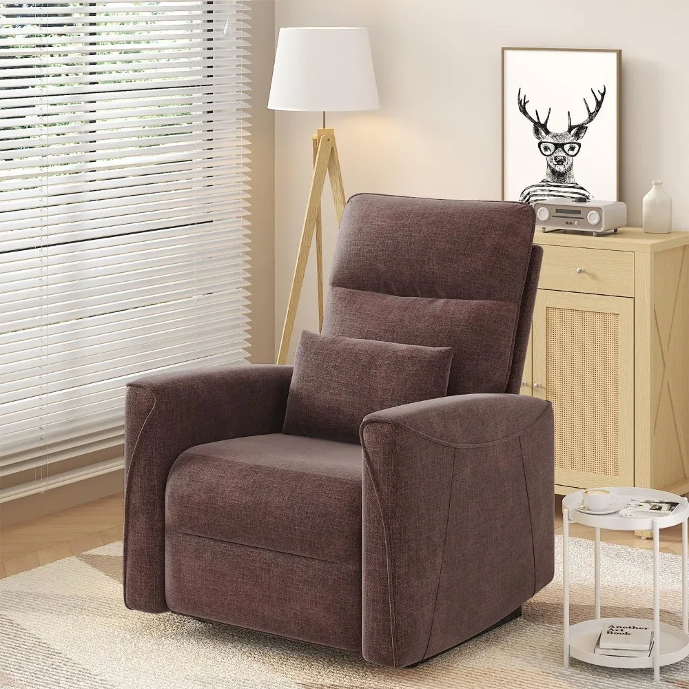 Power Recliner Chair with Adjustable Backrest Footrest, with Lumbar Support USB Port, Ultra-Comfy Electric Reclining Chair