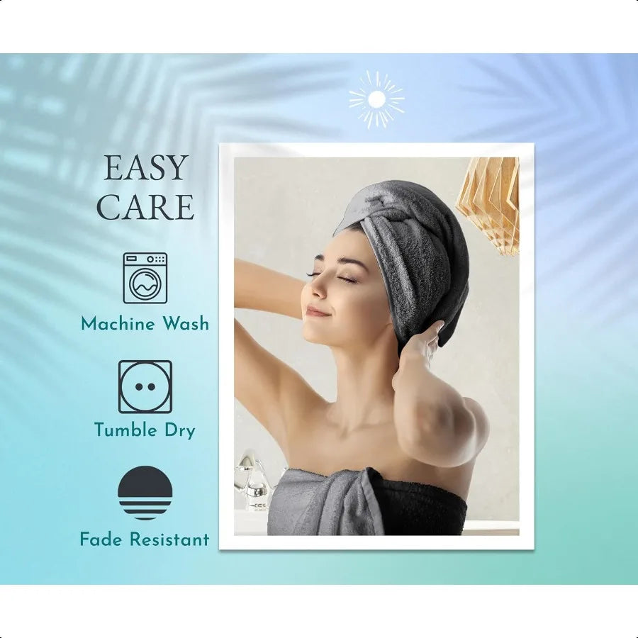 Everyday Cotton Towel Set Quick Dry Absorbent Soft Plus