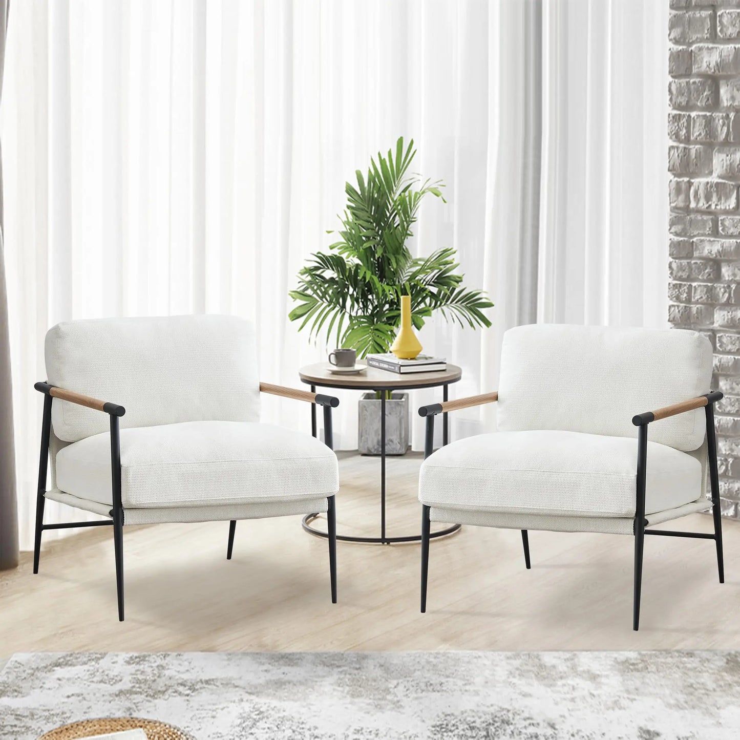 Accent Armchair Lounge Chair Chenille For Living Room Mid Century Modern Accent Chair Club Chair For Reading Room Metal Leg