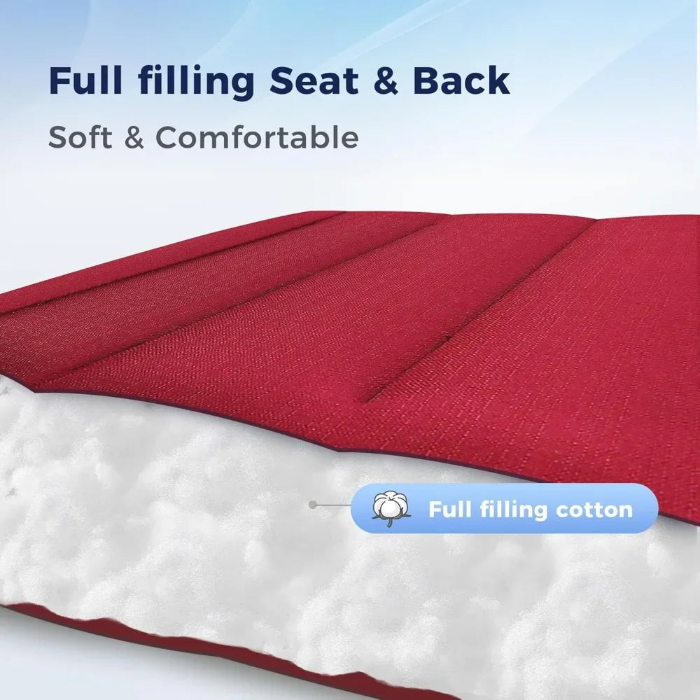Padded Zero Gravity Lawn Chairs Set of 2 Foldable Patio Recliners Anti Gravity Lounge Chairs w/Pillow & Cup Holder Outdoor Camp