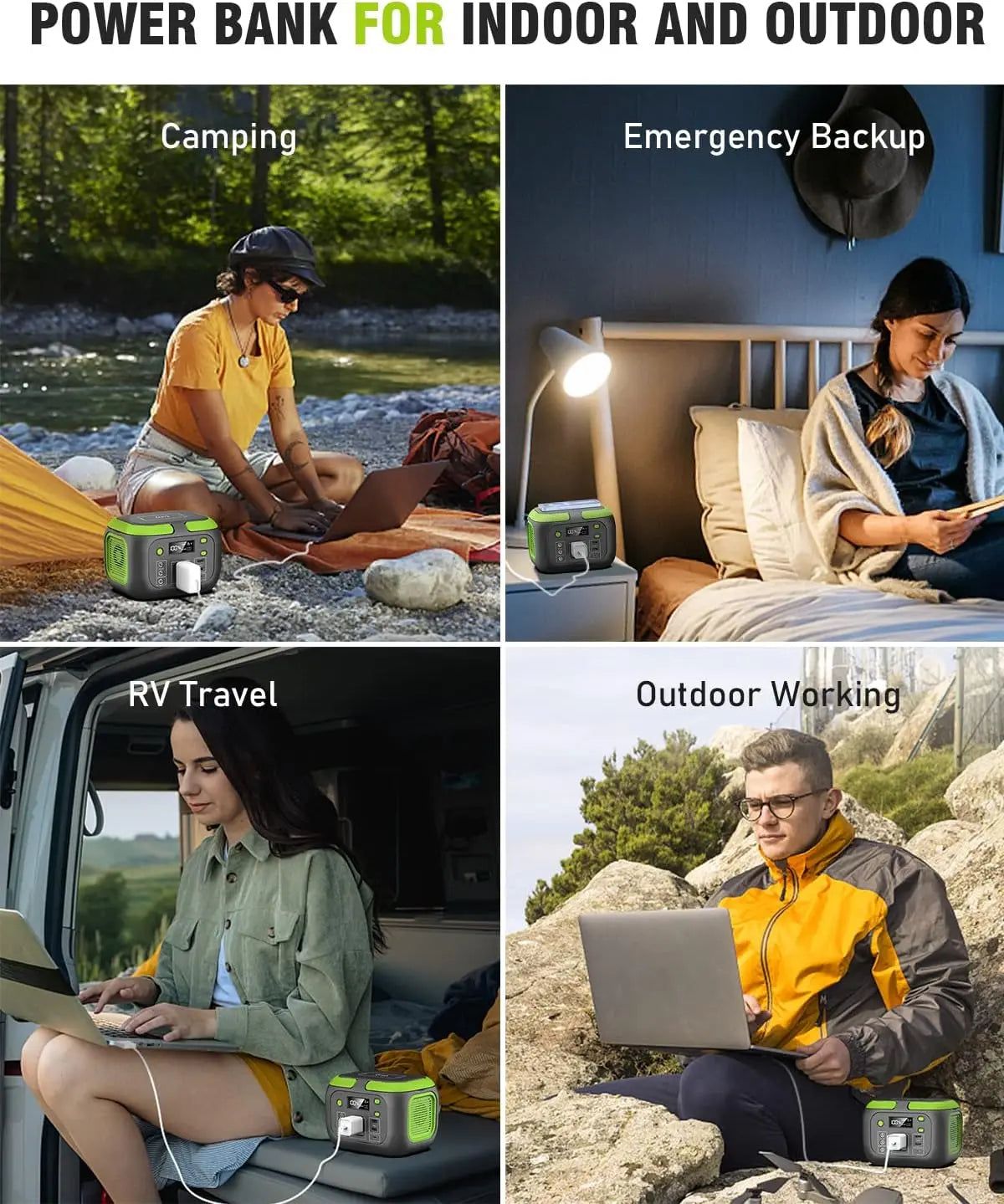 200W Portable Power Station Solar Generator for Camping