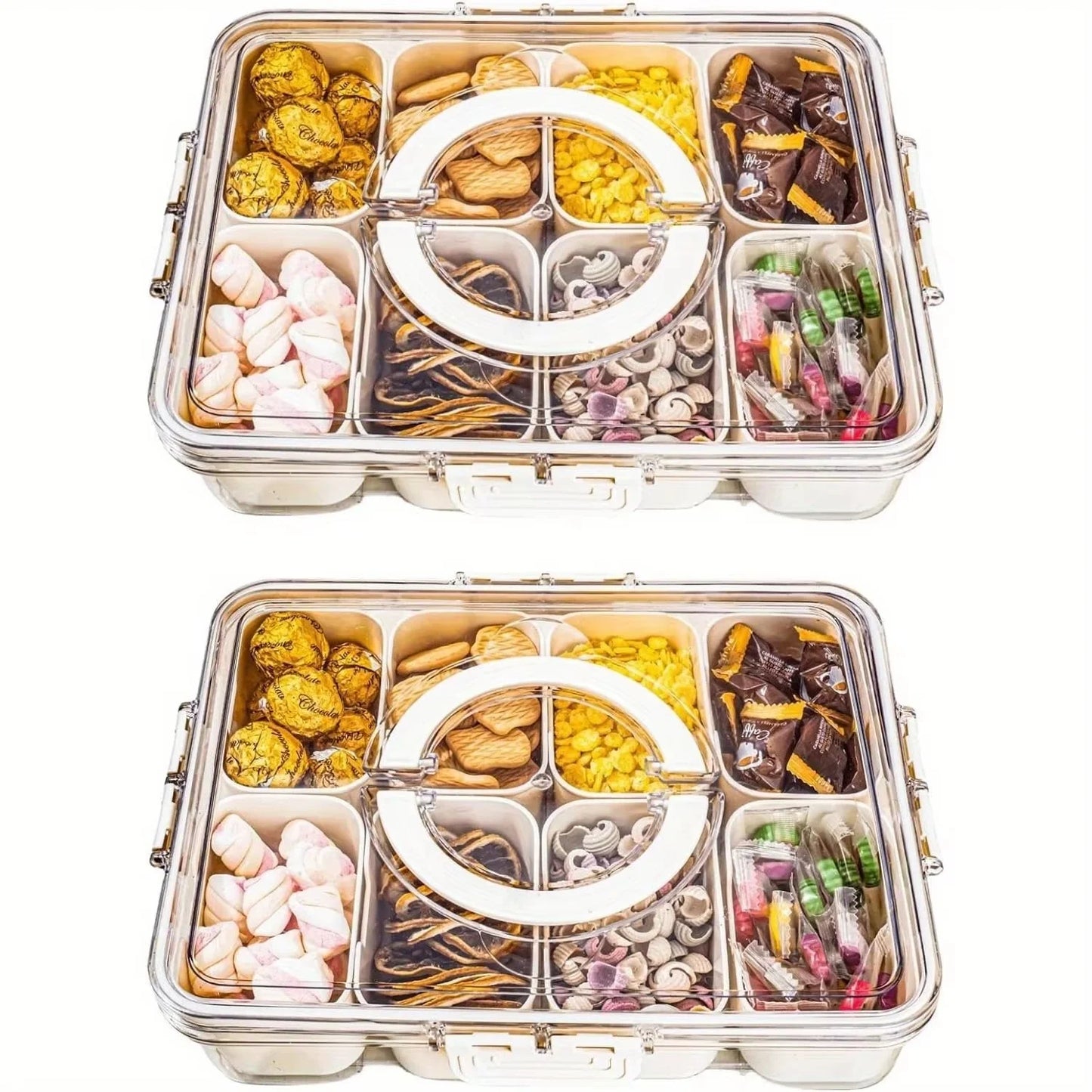 Zhejiang Divided Serving Tray With Handle 8 Compartments