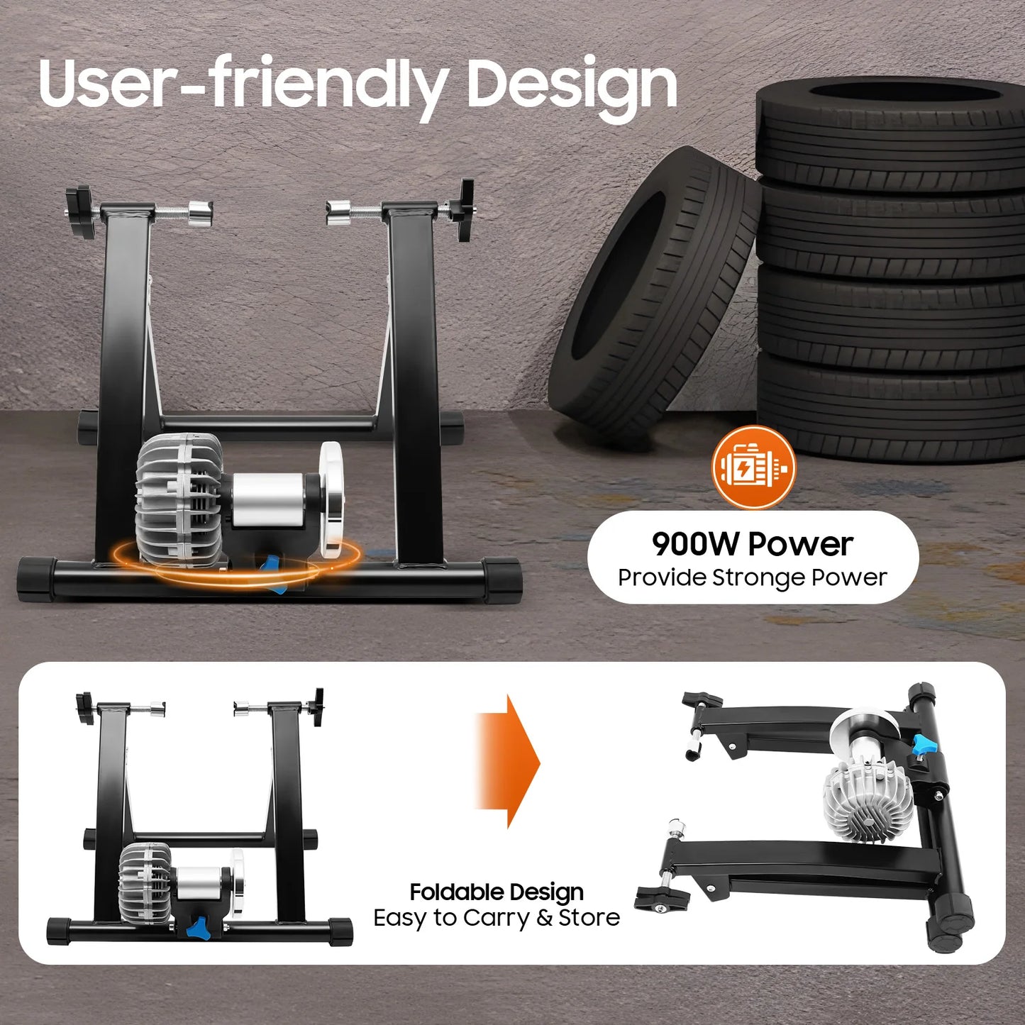 Bicycle Fluid Trainer Stand For 26-29 Inch Bikes