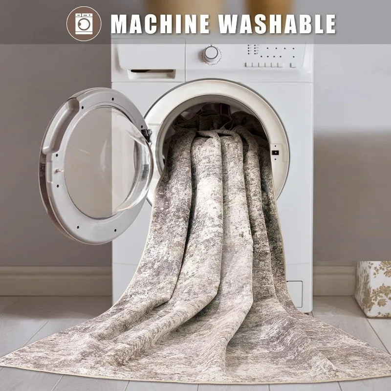 Hign-Concerned Abstract Area Rug Low Pile Living Room