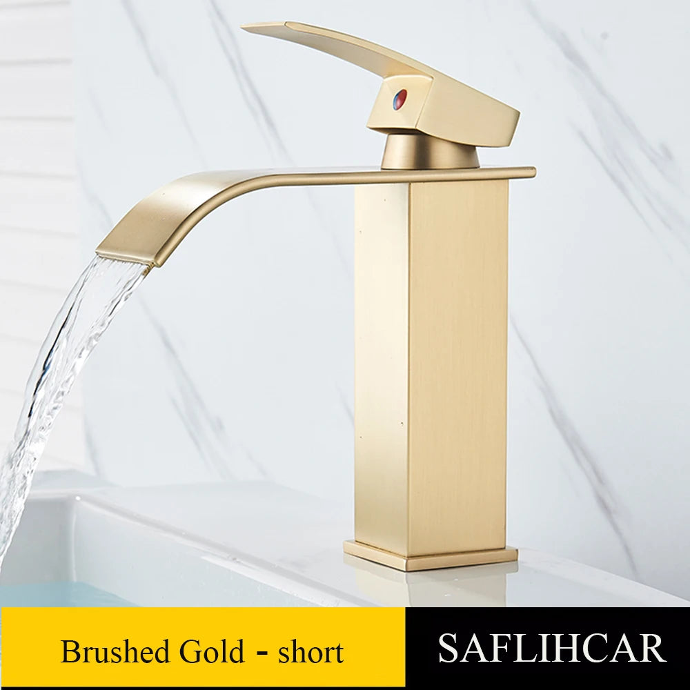 SAFLIHCAR Brass Single Hole Deck Mounted Basin Faucet