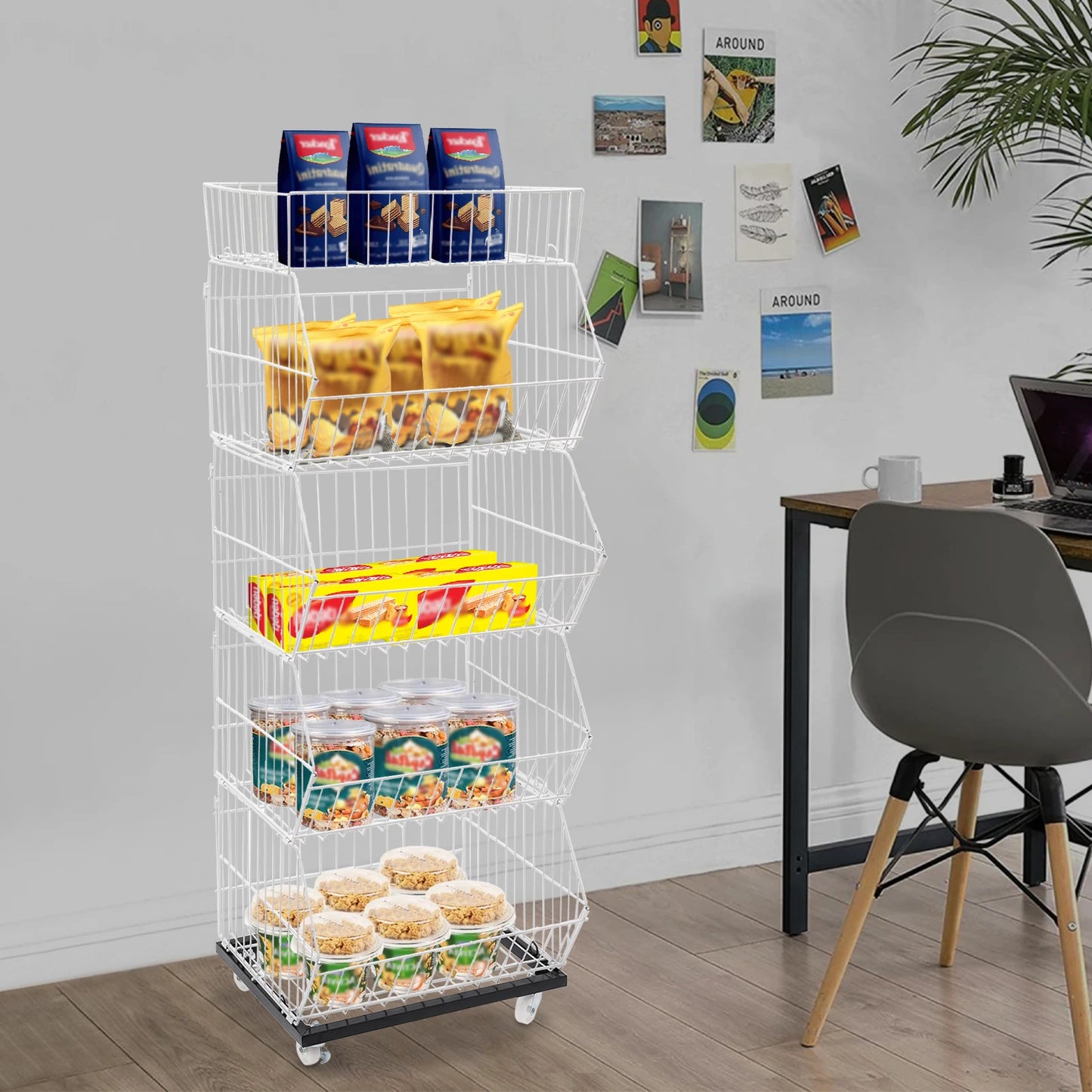 Hign-concerned Five Tier Retail Display Rack For Markets