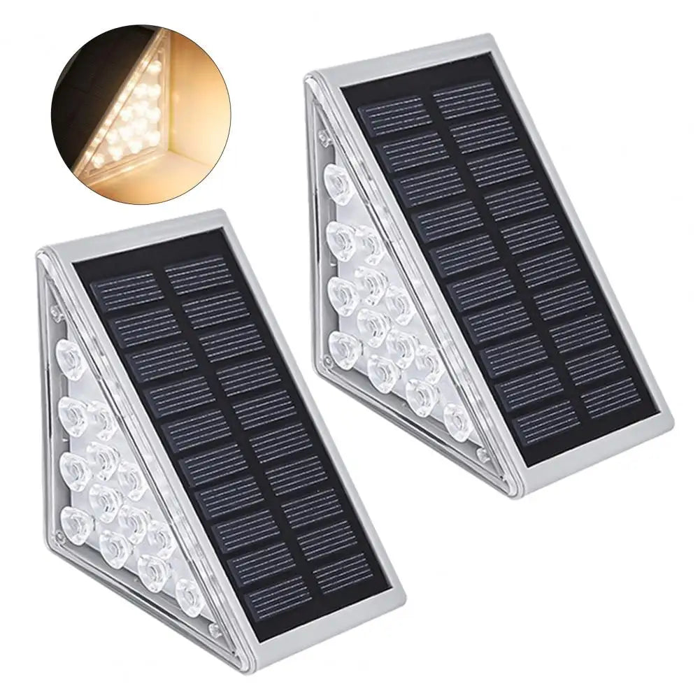 Solar Stair Light Solar Deck Lamp Set with High Brightness Waterproof Design Easy Installation Outdoor Step Lights for Pathway