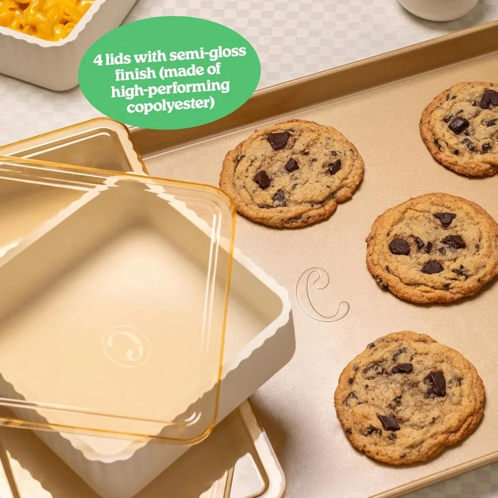 Color 9-Piece Non-Stick Bakeware Set With Silicone Trays