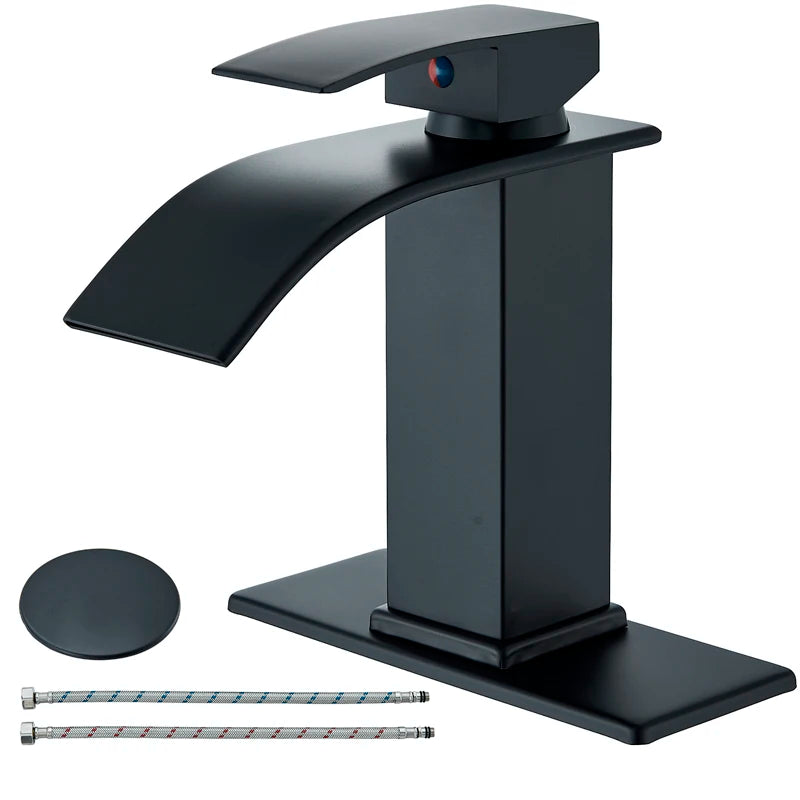Basin Faucet 5 Colors Deck Mounted Single Handle Bathroom Crane Long Spout Lavatory Sink Hot Cold Mixer Tap