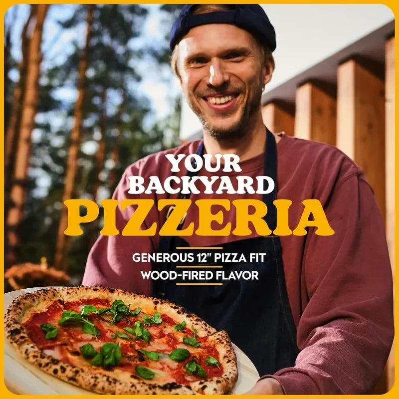 Cast Iron Outdoor Wood Burning Oven with Pizza Stone