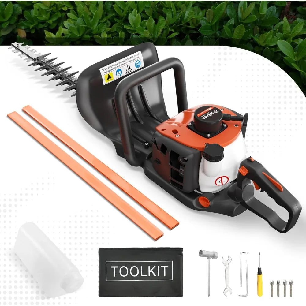 2 Cycle Gas Hedge Trimmer, 24-Inch 42cc Dual Sided Blade,Lightweight Ideal for Trimming Shrubs and Bushes (Black)