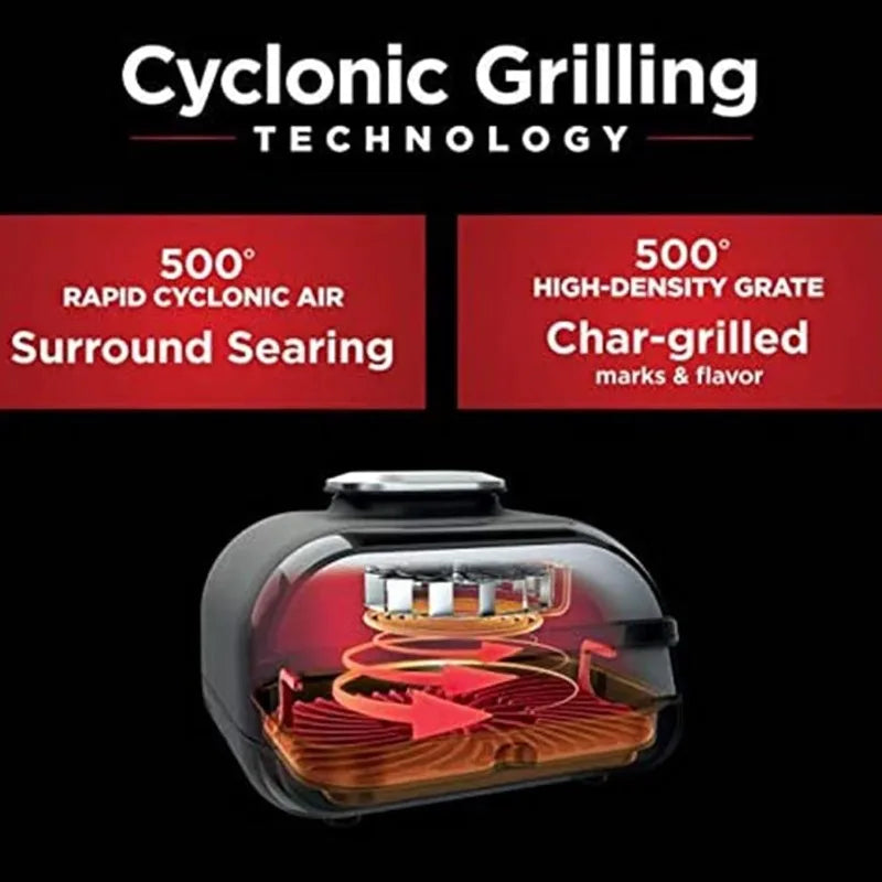 Ninja Foodi 5 In 1 Indoor Grill and Air Fryer with Surround Searing, Removable Grill Gate, Cooking Pot, and Smoke Control System