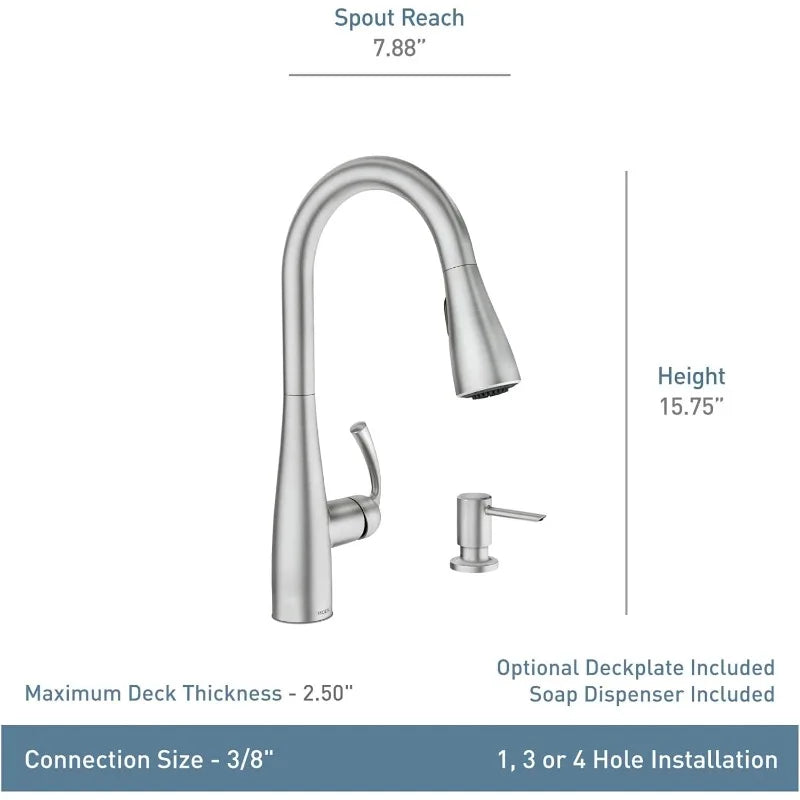 XMSJ Pull Down Kitchen Faucet With Soap Dispenser Upgrade