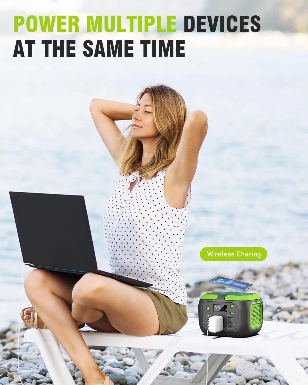 200W Portable Power Station Solar Generator for Camping