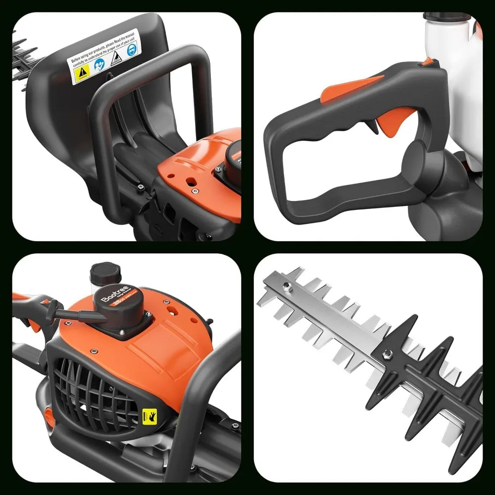 2 Cycle Gas Hedge Trimmer, 24-Inch 42cc Dual Sided Blade,Lightweight Ideal for Trimming Shrubs and Bushes (Black)