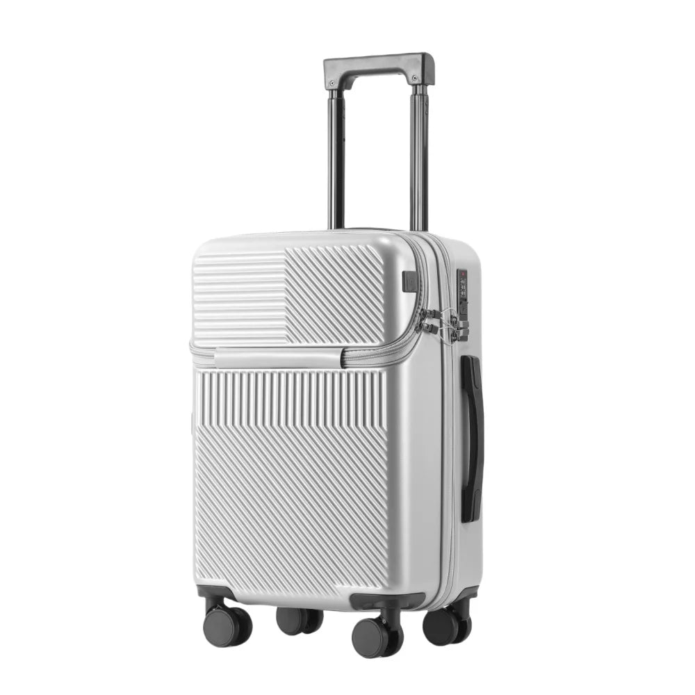 ShanghaiHign Rolling Luggage Carry On With Combination Lock