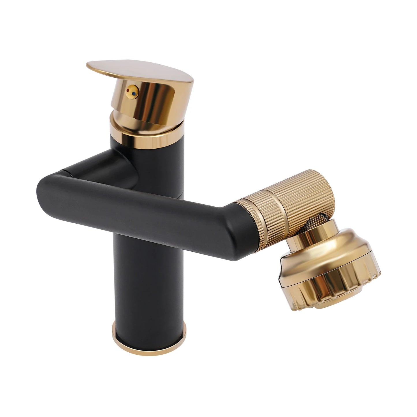 Bathroom Sink Faucet with 360° Swivelling, 2 Water Outlet Modes Hose Connection, Multifunctional Rotating Tap, for Home Use, RVs