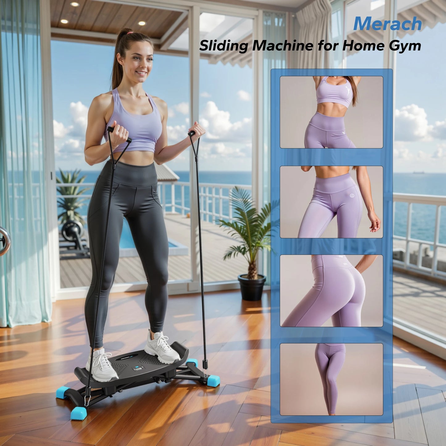 Merach Ski Machine Simulated Ski Training Cardio Fitness