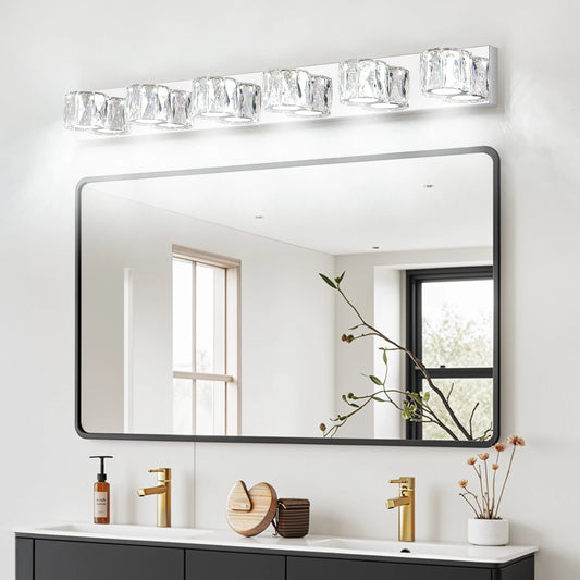 Modern LED Crystal Vanity Light Chrome Wall Sconce