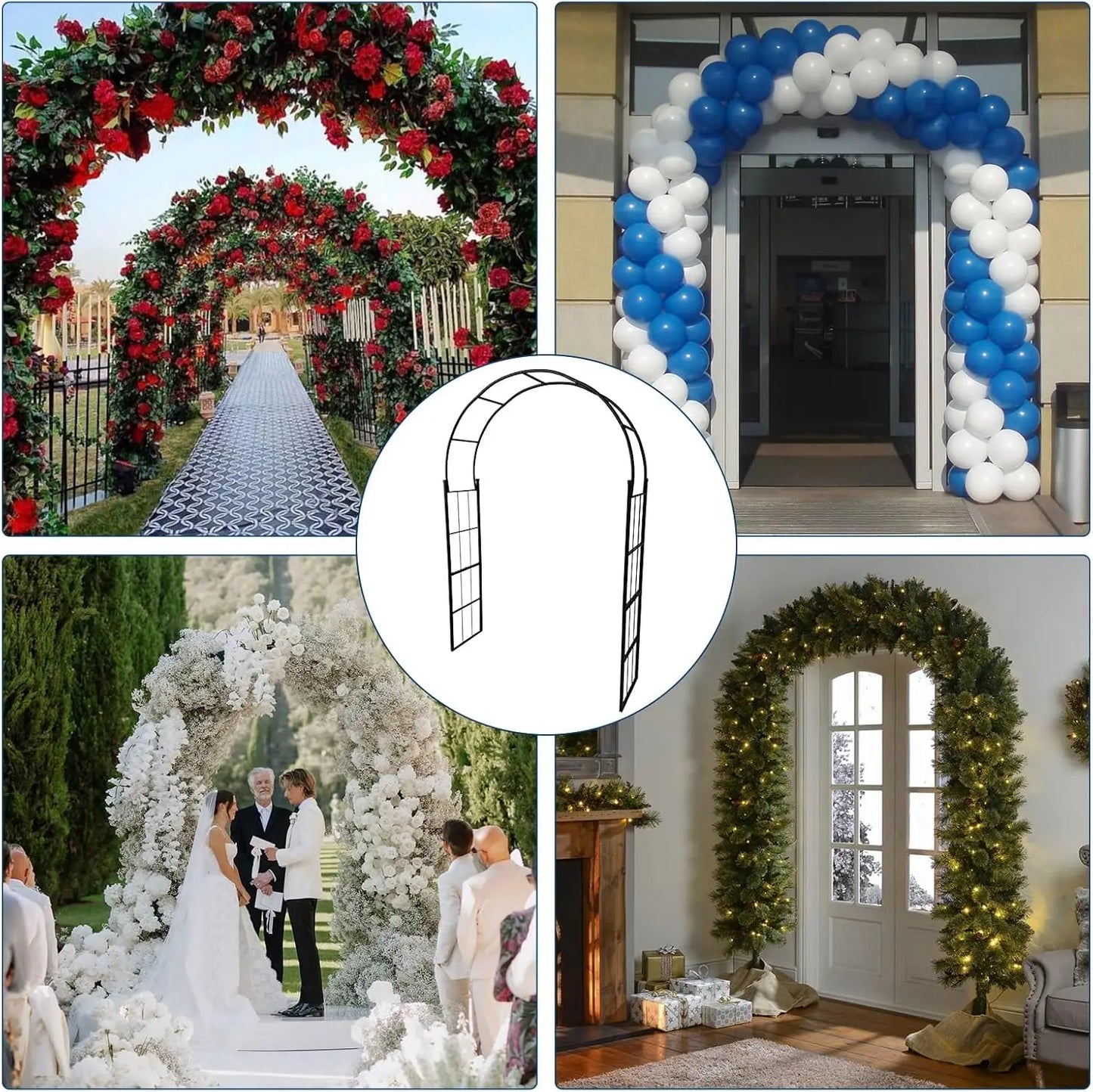 TWISTER.CK Metal Garden Arch For Climbing Plants And Vines