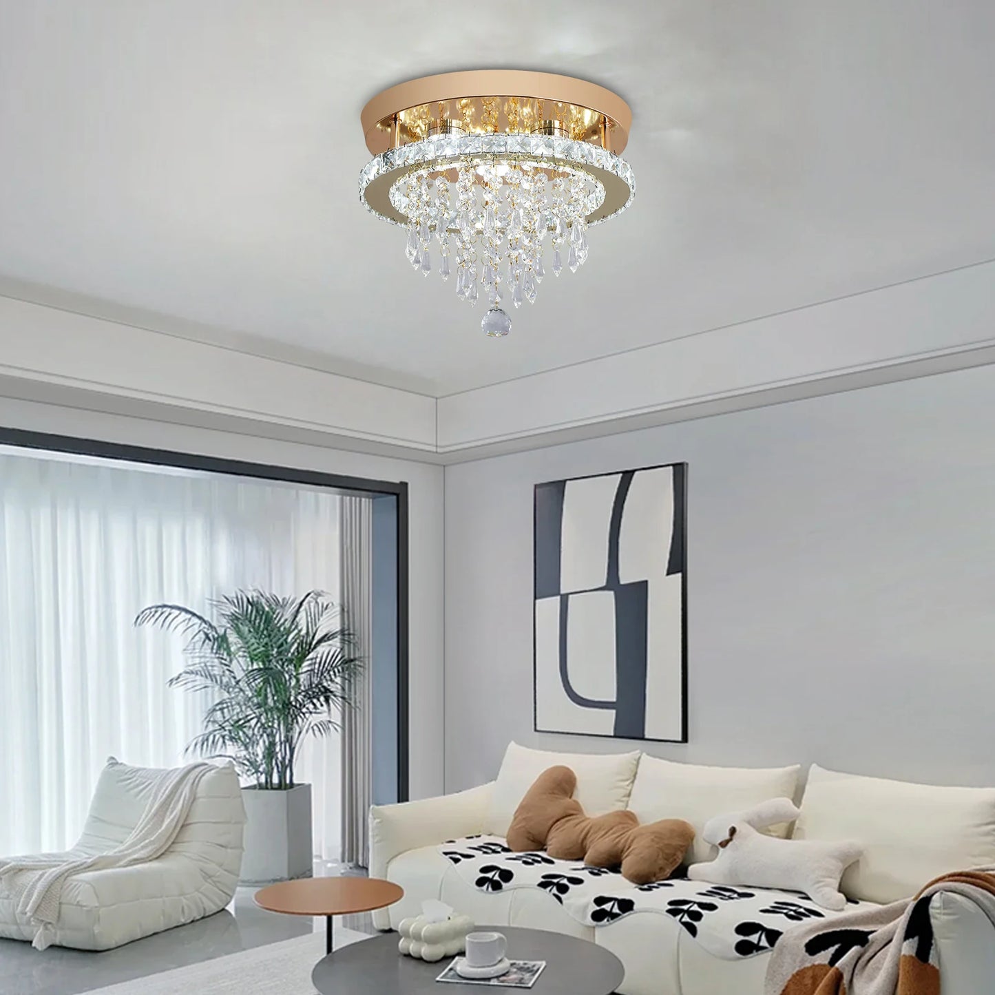 VETRULUS Luxury Crystal Chandelier Lustre Design Gold Modern Led Ceiling Light  Living Room Bedroom Hanging Lamp LightingFixture