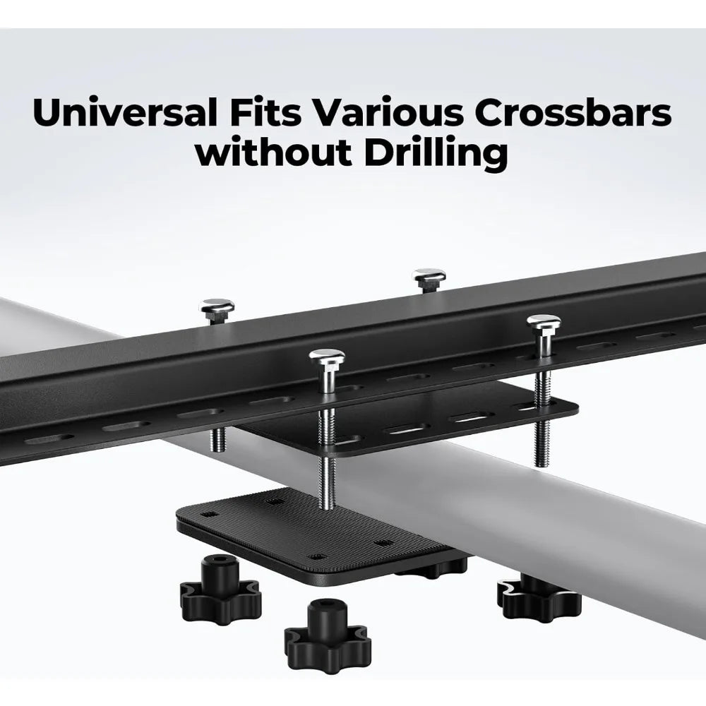 Flat Roof Rack Platform with Slidable Solar Panel Bracket | Roof Rack Flat Basket | Universal Rooftop Cargo Carrier System for