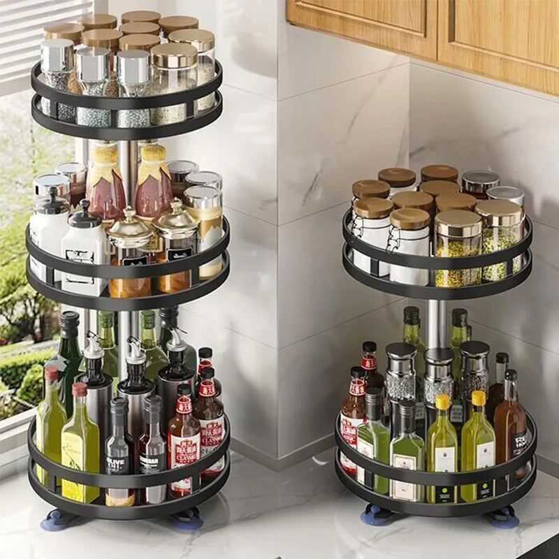 Hign Concerned 360 Rotation Spice Rack Organizer Kitchen