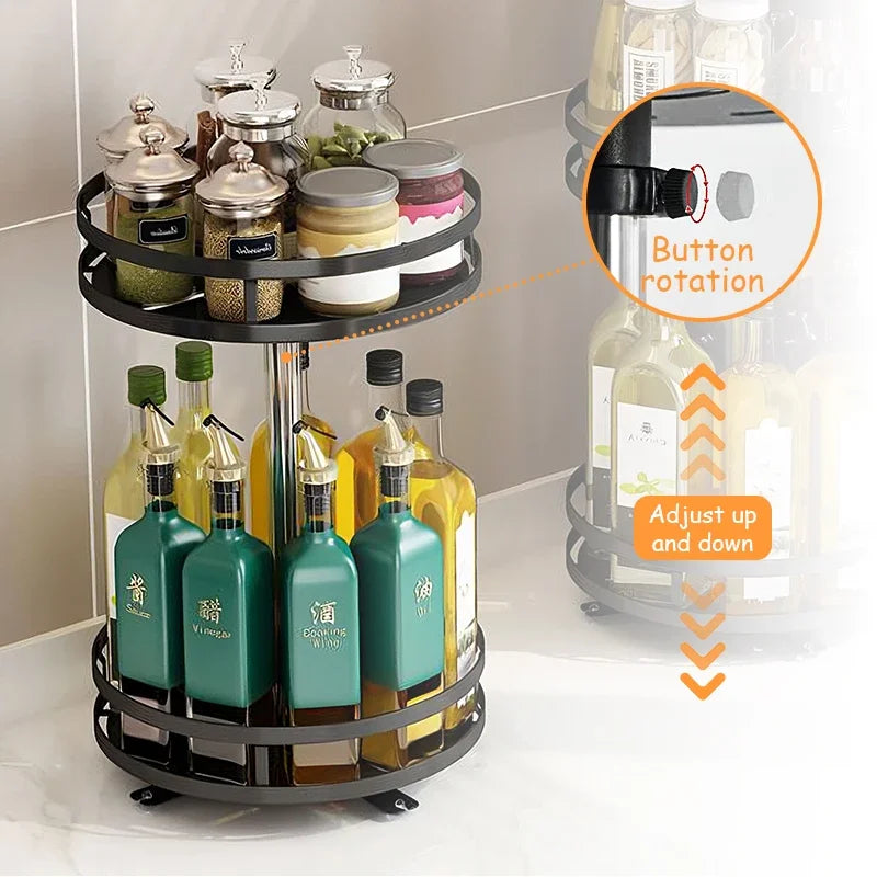 Hign Concerned 360 Rotation Spice Rack Organizer Kitchen