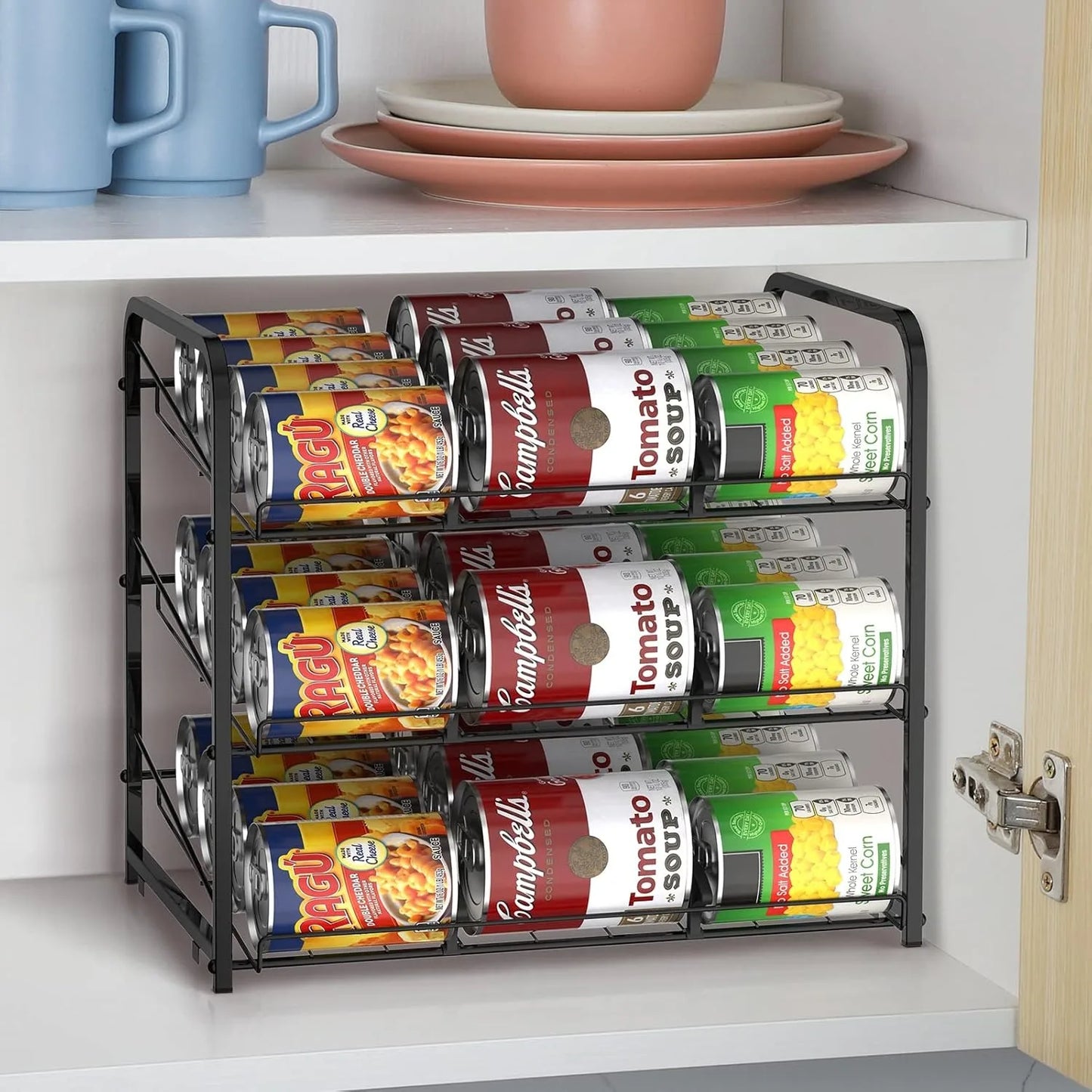 Hign-concerned Stackable Can Organizer 2-Pack Holds 36 Cans
