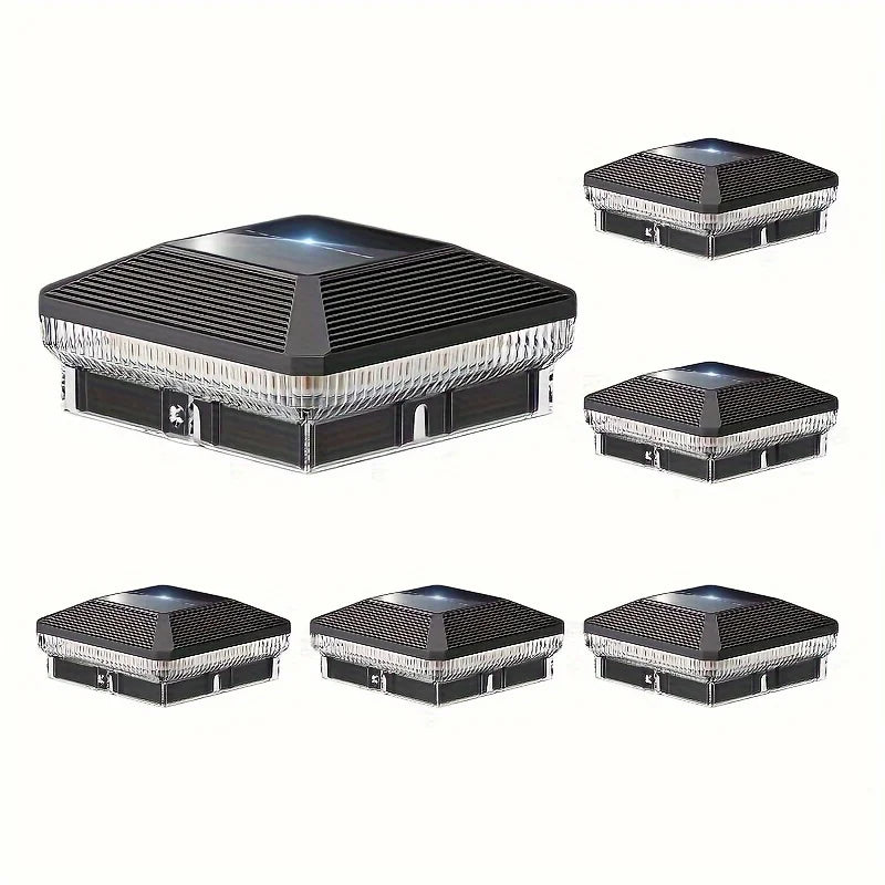 6 Pack 4x4 Solar Post Lights Outdoor, 40 LEDs 30 Lumens Fence Post Solar Lights Outdoor with 3 Modes
