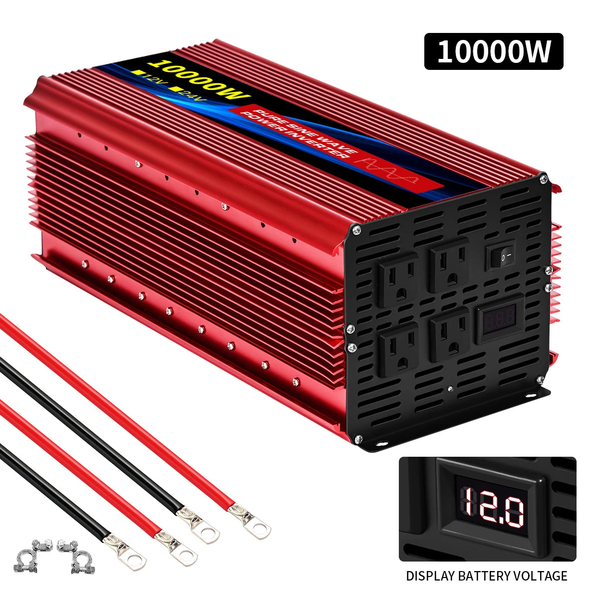 TATALIKEN Pure Sine Wave Inverter 10000W DC To AC Portable