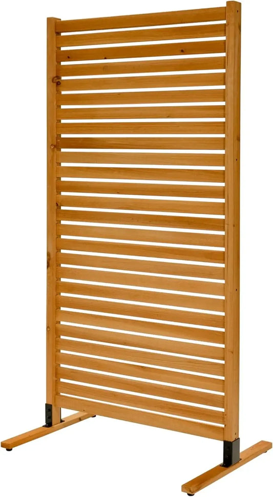 Hignconcerned Privacy Screen Freestanding Wood Outdoor