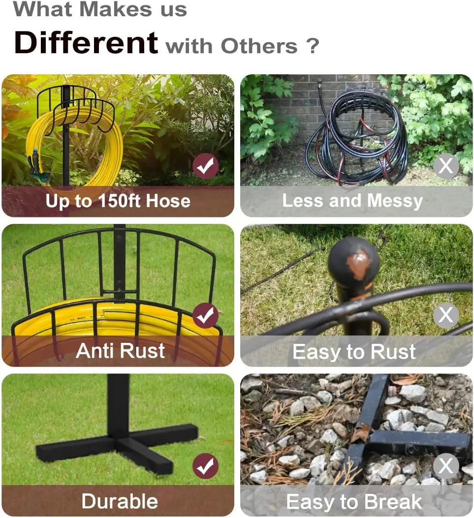Hignconcerned Freestanding Garden Hose Holder Hanger