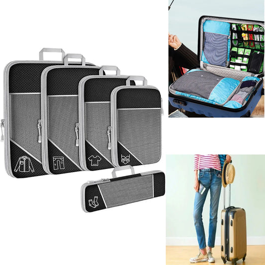 Expandable Compression Packing Cubes 5 Pack Organizer