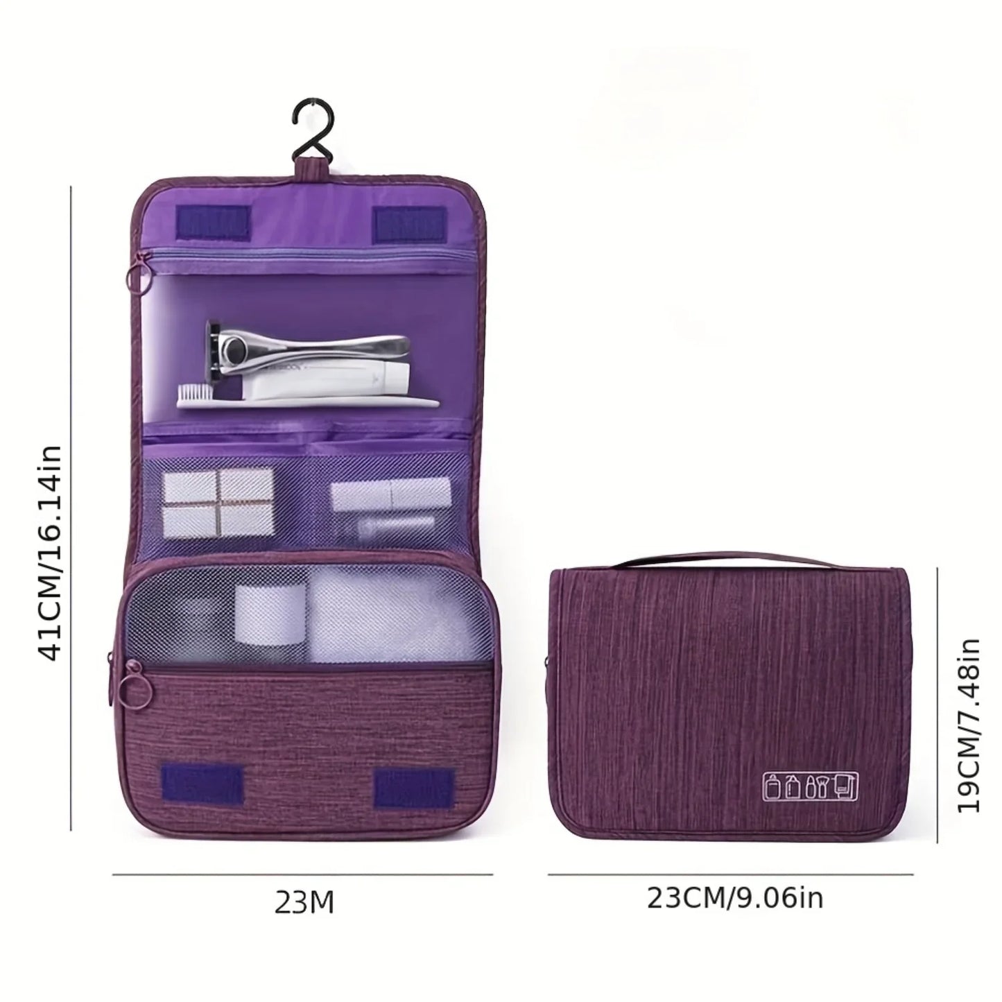 Waterproof Travel Toiletry Bag Hanging Wet Dry Separation