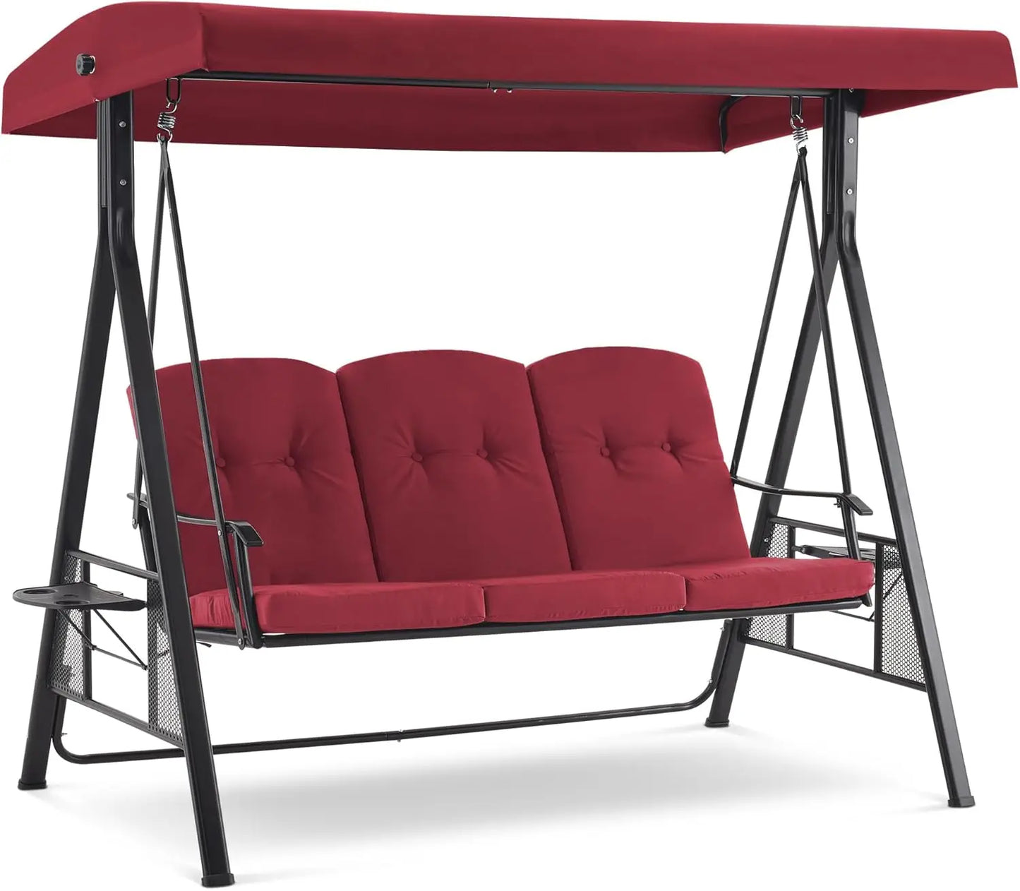 Angduo Patio Swing MCombo 3 Seat With Adjustable Canopy