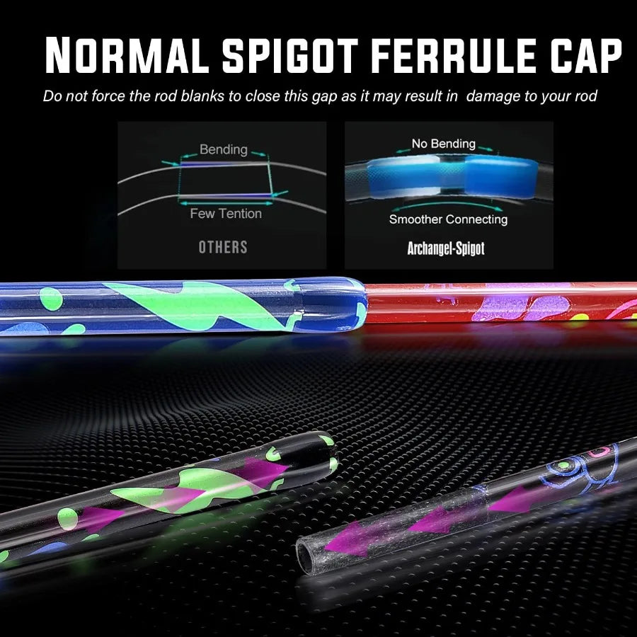 Hign-concerned Graphite Fiberglass Fishing Rod With Reel