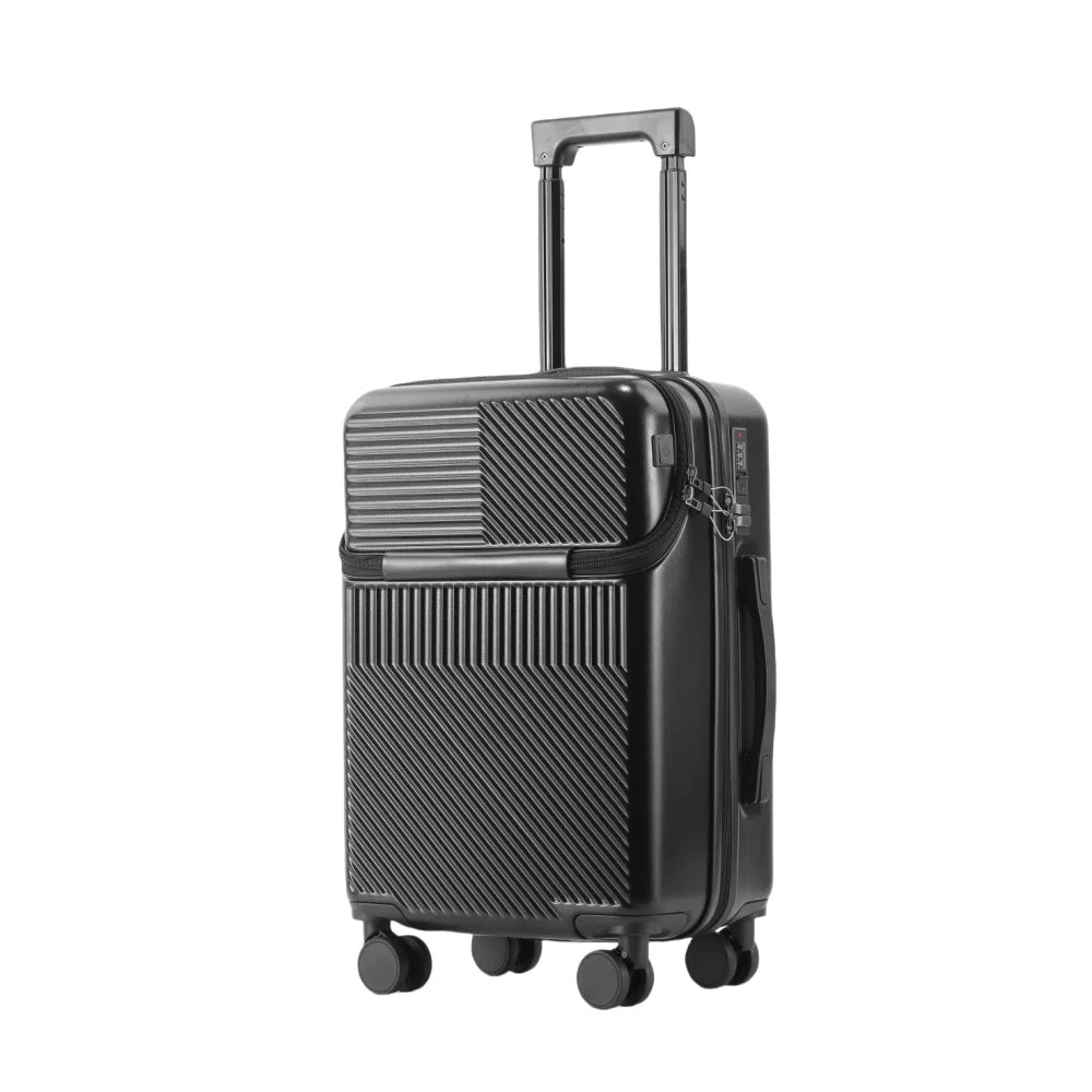 ShanghaiHign Rolling Luggage Carry On With Combination Lock