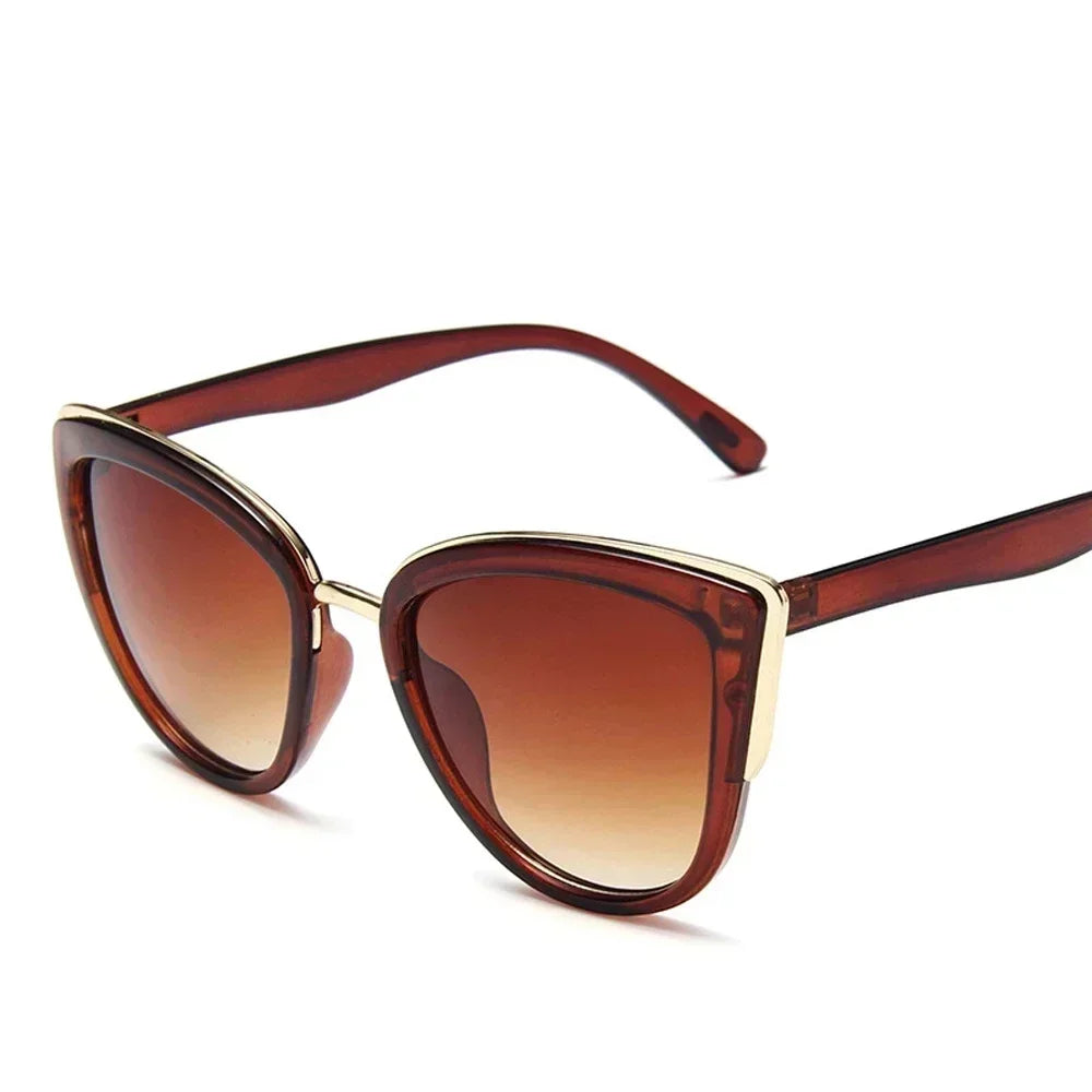 Retro Cateye Sunglasses Women Polarized UV400 Protection