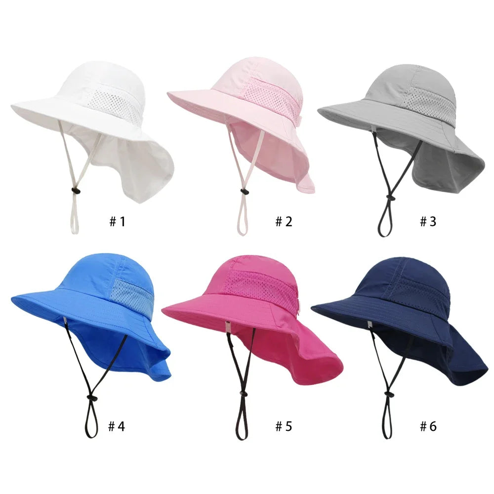 Baby Sun Hat Unisex Bucket Hat Adjustable For Girls Boys