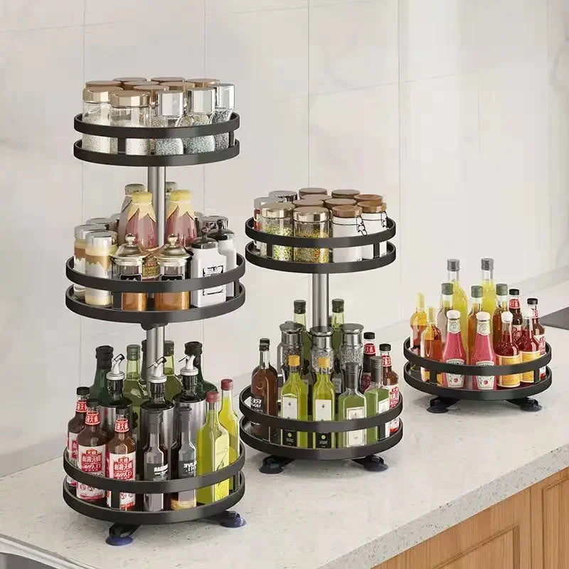 Hign Concerned 360 Rotation Spice Rack Organizer Kitchen