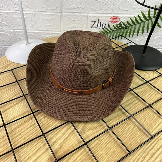 Tibet Guangdong Wide Brim Straw Cowboy Hat Sun Protection