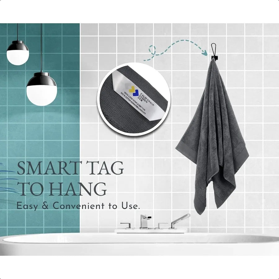 Everyday Cotton Towel Set Quick Dry Absorbent Soft Plus