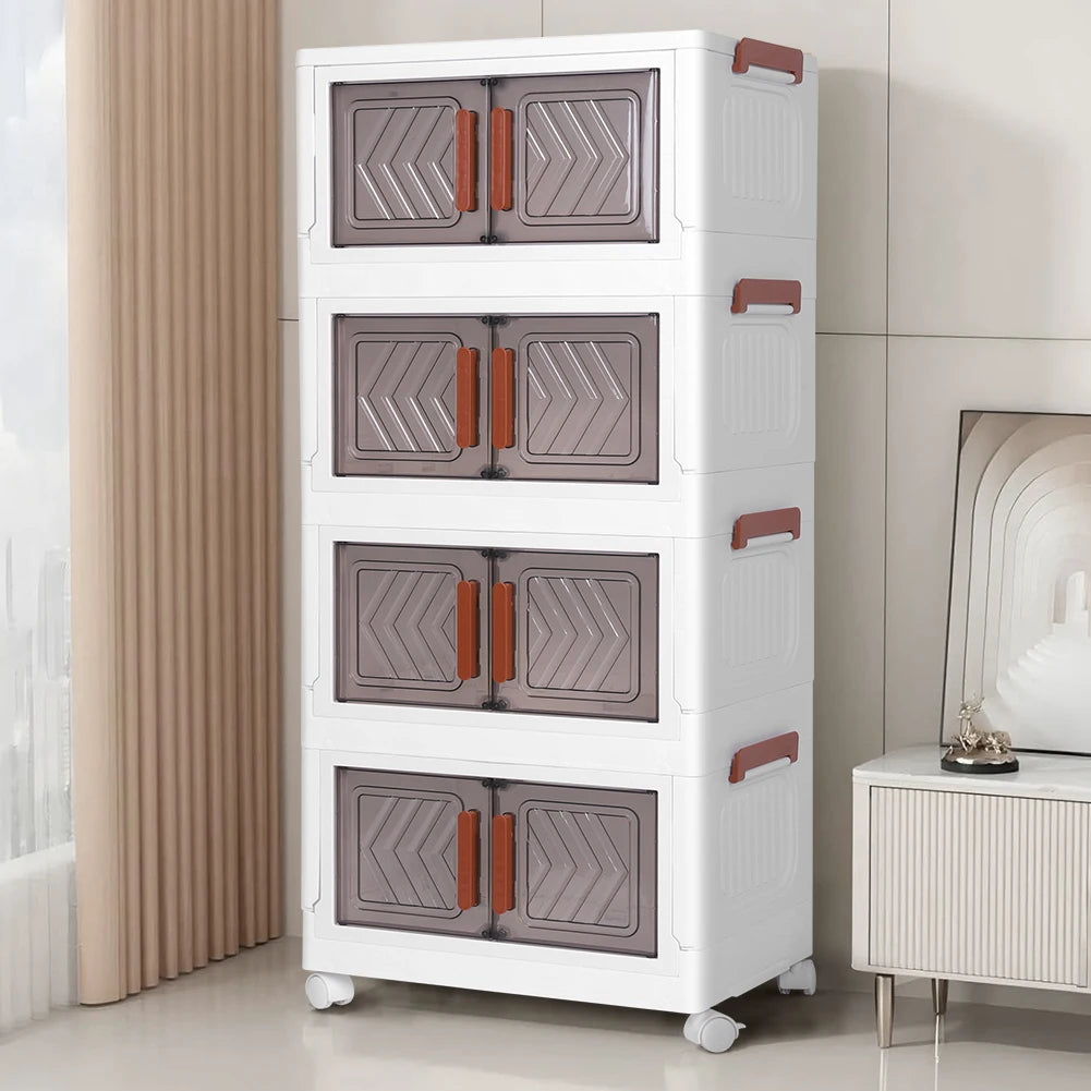 Guangdong 4 Tier Stackable Storage Bins Lids And Wheels